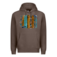 Coffee Aztec Leopard Glitter Brushstrokes Premium Hoodie - Bettercallsaul