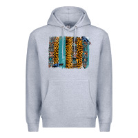 Heather Grey Aztec Leopard Glitter Brushstrokes Premium Hoodie - Bettercallsaul