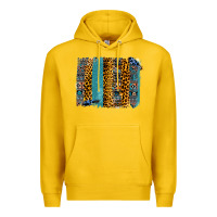 Lemon Aztec Leopard Glitter Brushstrokes Premium Hoodie - Bettercallsaul