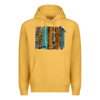 Mustard Aztec Leopard Glitter Brushstrokes Premium Hoodie - Bettercallsaul