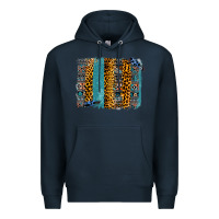 Navy Aztec Leopard Glitter Brushstrokes Premium Hoodie - Bettercallsaul