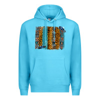 Ocean Blue Aztec Leopard Glitter Brushstrokes Premium Hoodie - Bettercallsaul