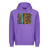 Purple Aztec Leopard Glitter Brushstrokes Premium Hoodie - Bettercallsaul
