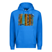 True Royal Aztec Leopard Glitter Brushstrokes Premium Hoodie - Bettercallsaul