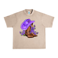 French Oak purple cowgirl  and roses Urban Heavy Tee - AdoDesignShop