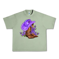 Oil Green purple cowgirl  and roses Urban Heavy Tee - AdoDesignShop