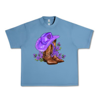 Pebble Blue purple cowgirl  and roses Urban Heavy Tee - AdoDesignShop