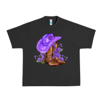Pigment Black purple cowgirl  and roses Urban Heavy Tee - AdoDesignShop