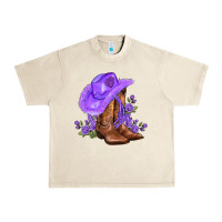 Sandshell purple cowgirl  and roses Urban Heavy Tee - AdoDesignShop