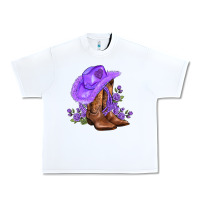 Purple Cowgirl  And Roses Urban Heavy Tee | Teevron