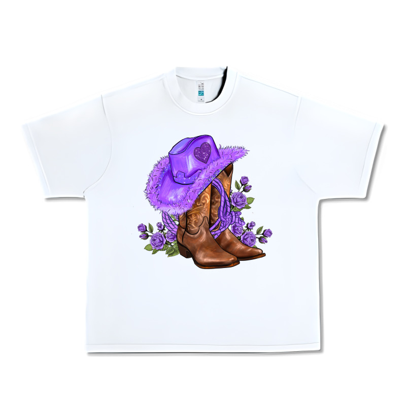Purple Cowgirl  And Roses Urban Heavy Tee by AdoDesignShop | Teevron