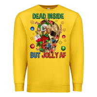 Lemon Dead Inside But Jolly Af Premium Sweatshirt - BundleAndBundleShop