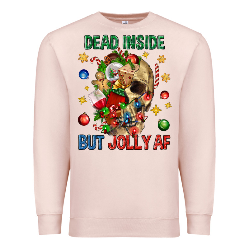 Dead Inside But Jolly Af Premium Sweatshirt by BundleAndBundleShop | Teevron