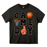 Asphalt basketball game day Heavy Core Tee - MaliasSmallBusiness