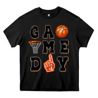 Black basketball game day Heavy Core Tee - MaliasSmallBusiness