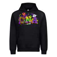 Black Mardi Gras CNA Nurse Urban Hoodie - HowdyJamesFarm