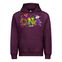 Mauve Wine Mardi Gras CNA Nurse Urban Hoodie - HowdyJamesFarm