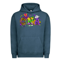Pigment Midnight Navy Mardi Gras CNA Nurse Urban Hoodie - HowdyJamesFarm