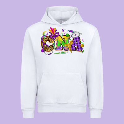 Mardi Gras Cna Nurse Urban Hoodie Designed By Howdyjamesfarm