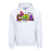 White Mardi Gras CNA Nurse Urban Hoodie - HowdyJamesFarm