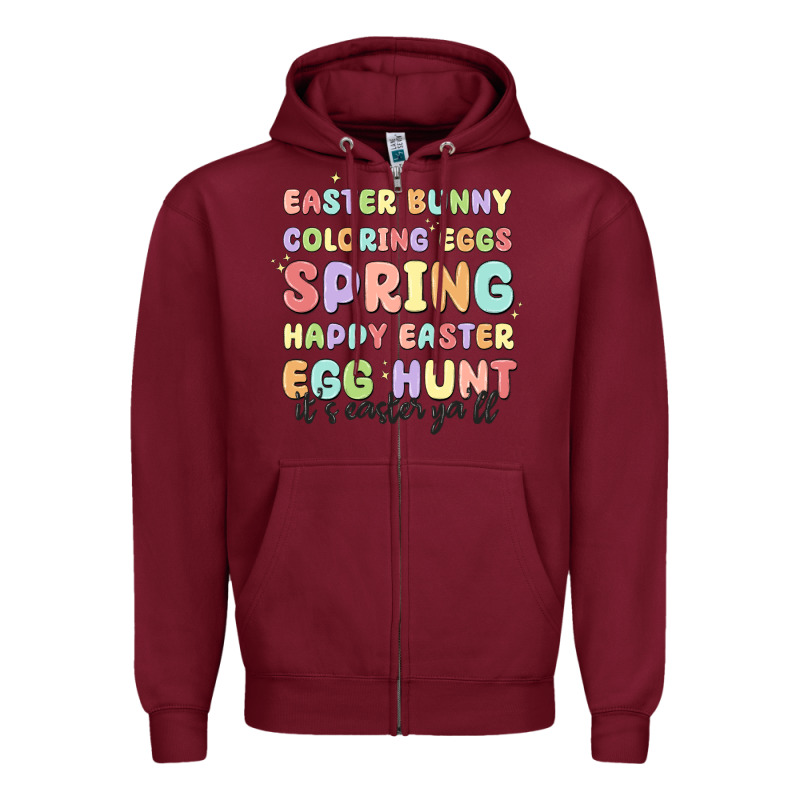 Easter Bunny Spring Zipper Hoodie by MaliasSmallBusiness | Teevron