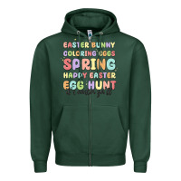 Sports Green easter bunny spring Zipper Hoodie - MaliasSmallBusiness