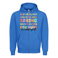 True Royal easter bunny spring Zipper Hoodie - MaliasSmallBusiness