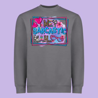 Me Sarcastic Nah Heavyweight Sweatshirt Designed By Adodesignshop