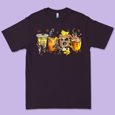 Premium Tee monkey coffee cups
