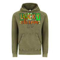 Vintage Olive Lucky charm st. patricks day Vintage Hoodie - Neo Western