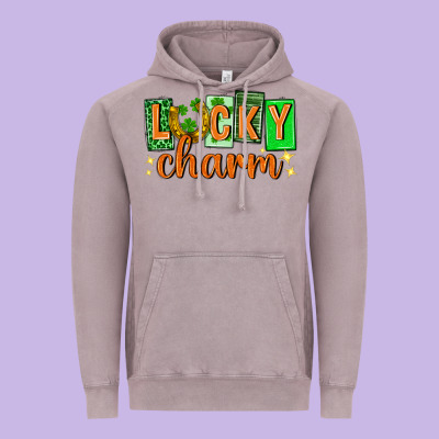 Lucky Charm St. Patricks Day Vintage Hoodie Designed By Neo Western