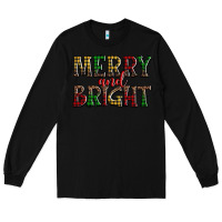 Black merry and bright Long Sleeve Tee - AdoDesignShop