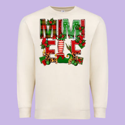 Christmas Mimi Elf Premium Sweatshirt Designed By Bundleandbundleshop