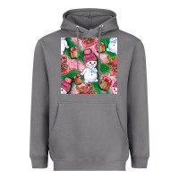 Storm cute snowman and gift box with leopard seamless pattern bbs Heavyweight Hoodie - BundleAndBundleShop