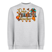 Heather Grey one thankful teacher Heavyweight Sweatshirt - JahusDesignShop
