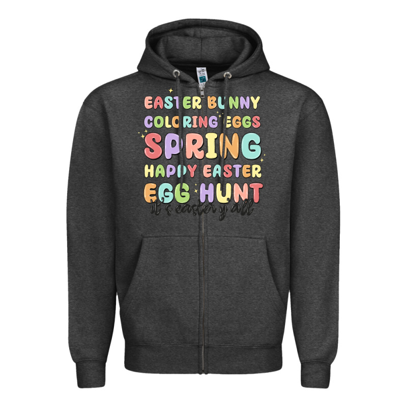 Easter Bunny Spring Zipper Hoodie by MaliasSmallBusiness | Teevron