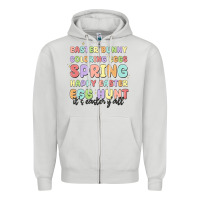 Dove Grey easter bunny spring Zipper Hoodie - MaliasSmallBusiness