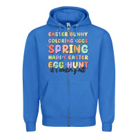 True Royal easter bunny spring Zipper Hoodie - MaliasSmallBusiness