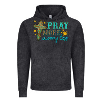 Vintage Black pray more worry less Vintage Hoodie - HRA Design Shop