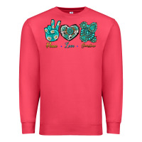 Cardinal Peace Love Gemstone Premium Sweatshirt - BundleAndBundleShop