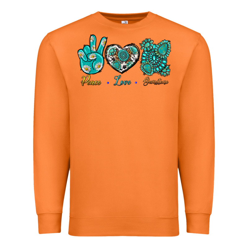 Peace Love Gemstone Premium Sweatshirt by BundleAndBundleShop | Teevron
