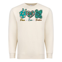 Sandshell Peace Love Gemstone Premium Sweatshirt - BundleAndBundleShop