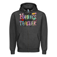 Charcoal Heather every bunny's favorite teacher Zipper Hoodie - MaliasSmallBusiness