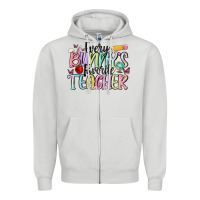Dove Grey every bunny's favorite teacher Zipper Hoodie - MaliasSmallBusiness