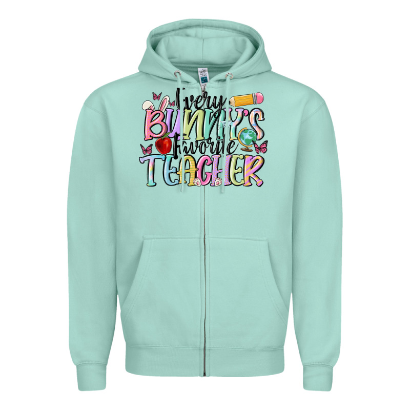Every Bunny's Favorite Teacher Zipper Hoodie by MaliasSmallBusiness | Teevron
