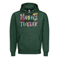 Sports Green every bunny's favorite teacher Zipper Hoodie - MaliasSmallBusiness