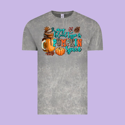 My Blood Type Is Pumpkin Spice Vintage Tee Designed By Adodesignshop