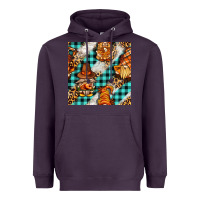 Plum thanksgiving gnomies with leopard and tartan seamless pattern bbs Heavyweight Hoodie - BundleAndBundleShop