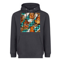 Smoke thanksgiving gnomies with leopard and tartan seamless pattern bbs Heavyweight Hoodie - BundleAndBundleShop