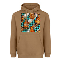 Toasted Coconut thanksgiving gnomies with leopard and tartan seamless pattern bbs Heavyweight Hoodie - BundleAndBundleShop